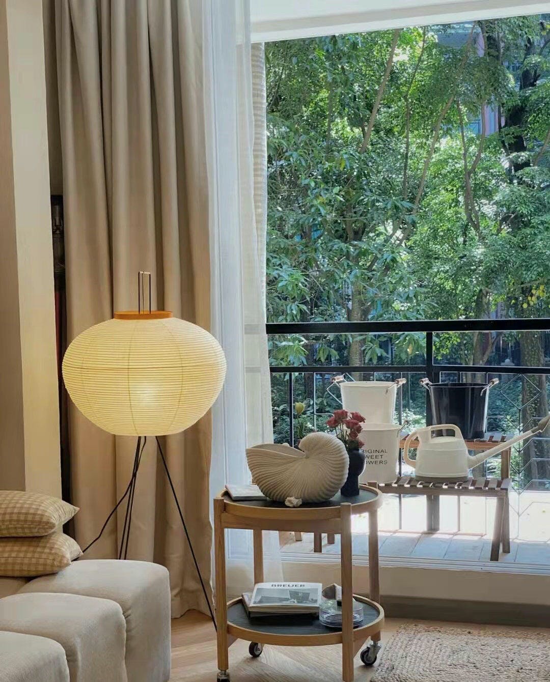 Hikaru Minimalist Design Floor Lamp — Soft Ambient Glow Rice Paper Shade