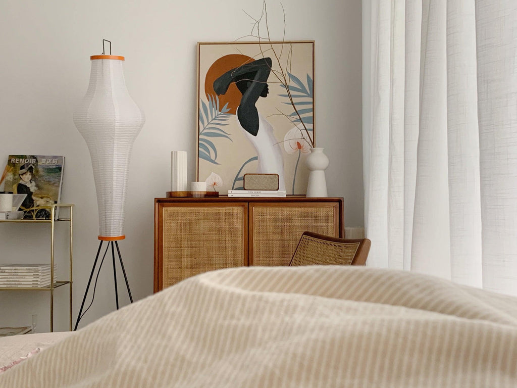 Hikaru Minimalist Design Floor Lamp — Soft Ambient Glow Rice Paper Shade