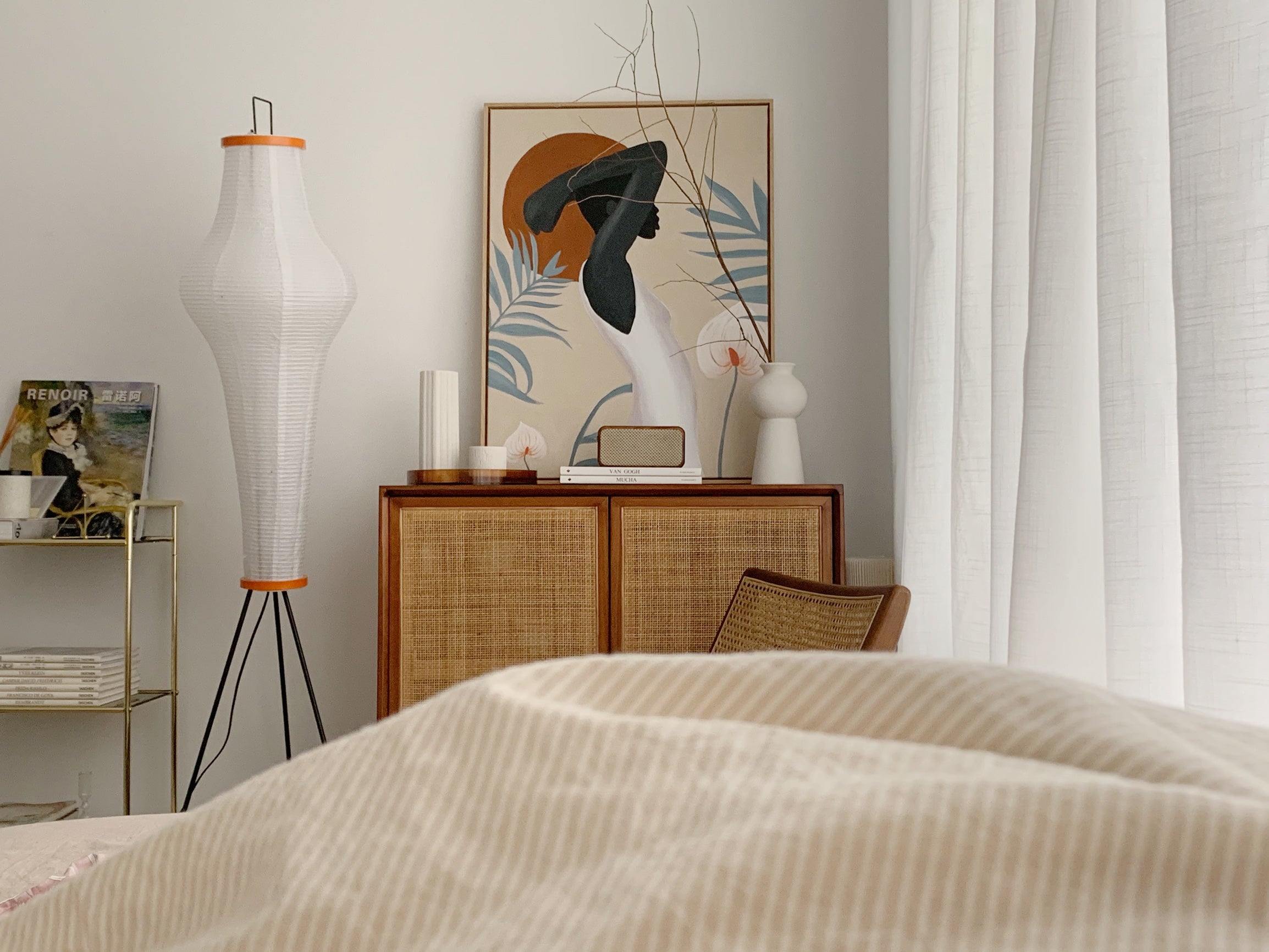 Hikaru Minimalist Design Floor Lamp — Soft Ambient Glow Rice Paper Shade