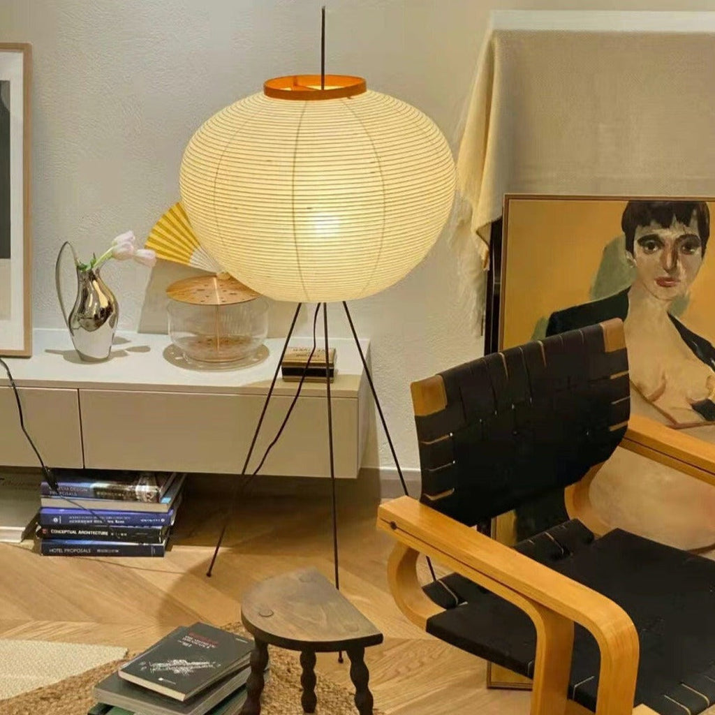 Hikaru Minimalist Design Floor Lamp — Soft Ambient Glow Rice Paper Shade