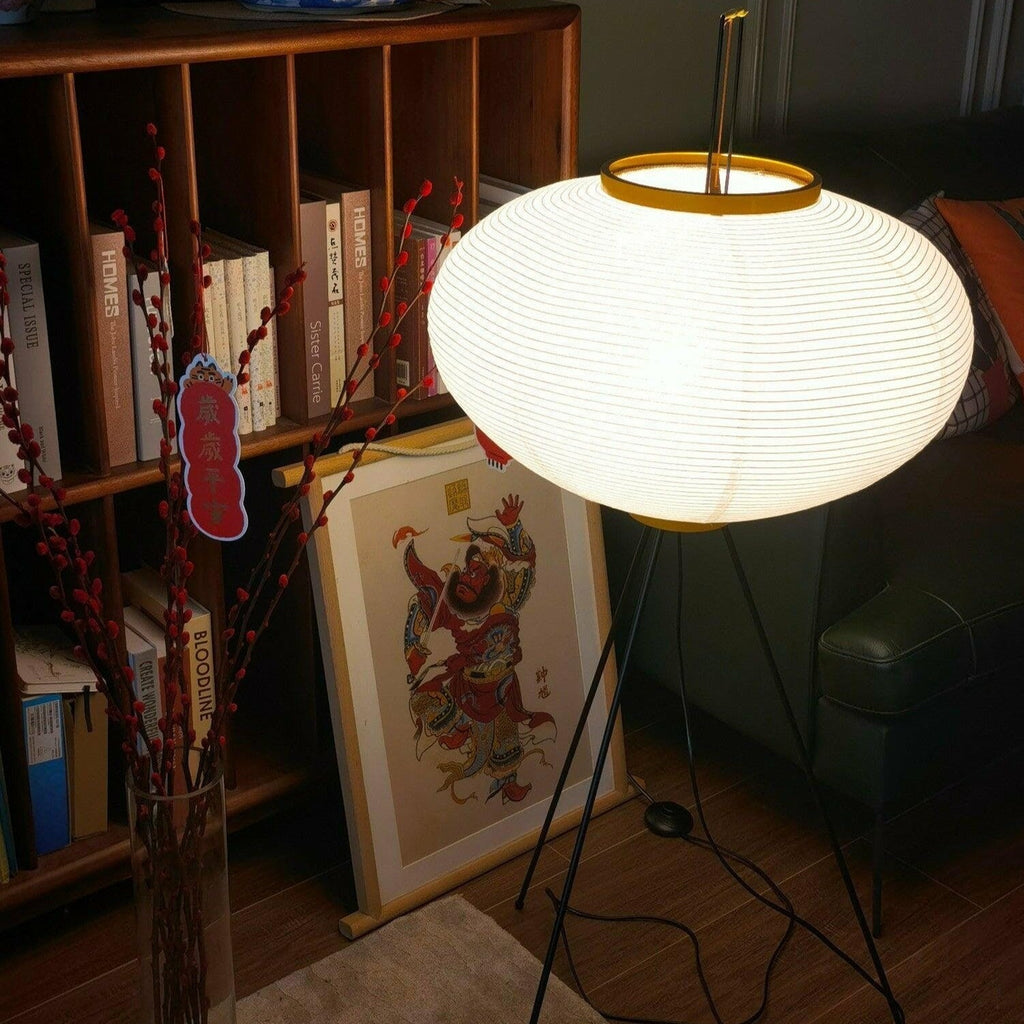 Hikaru Minimalist Design Floor Lamp — Soft Ambient Glow Rice Paper Shade