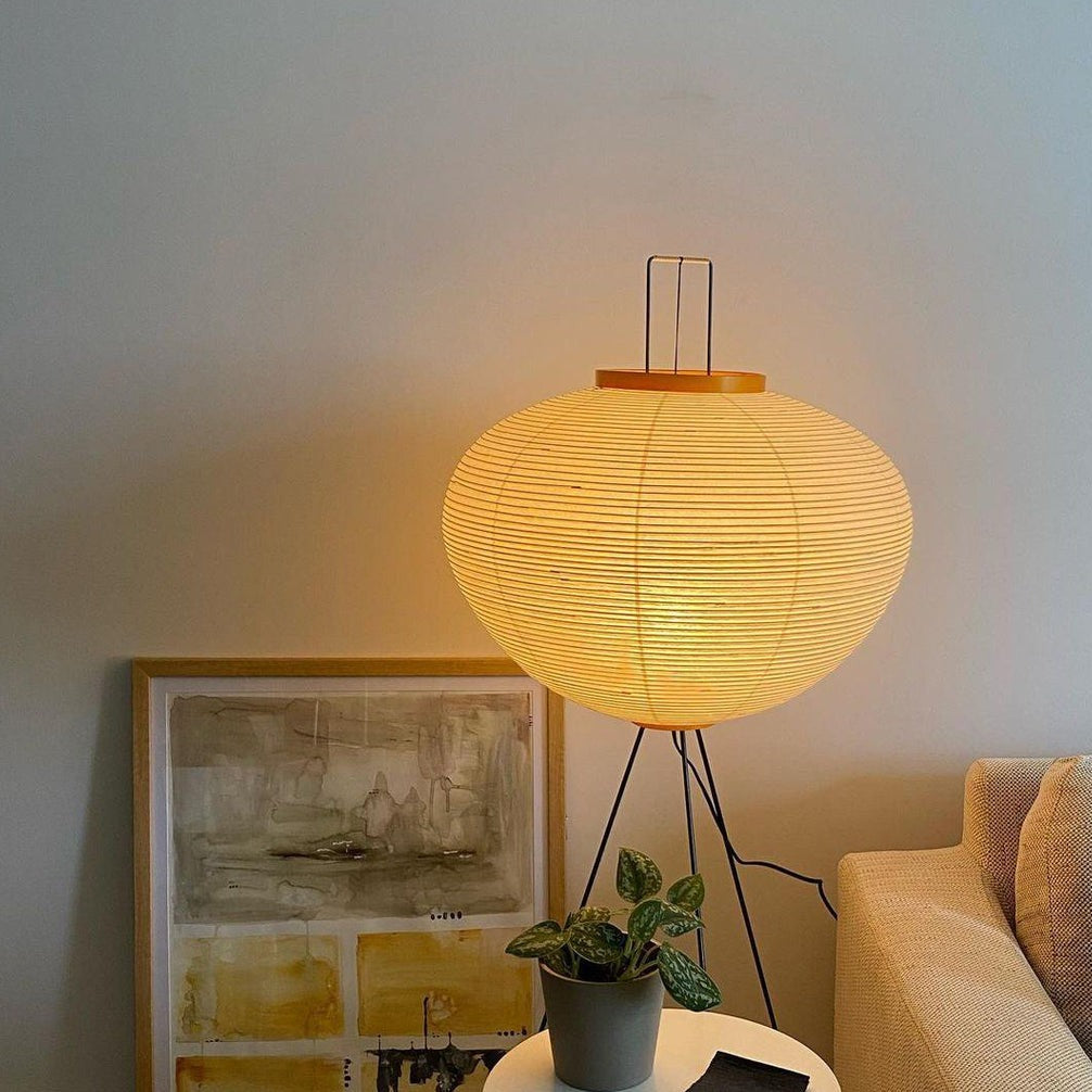 Hikaru Minimalist Design Floor Lamp — Soft Ambient Glow Rice Paper Shade