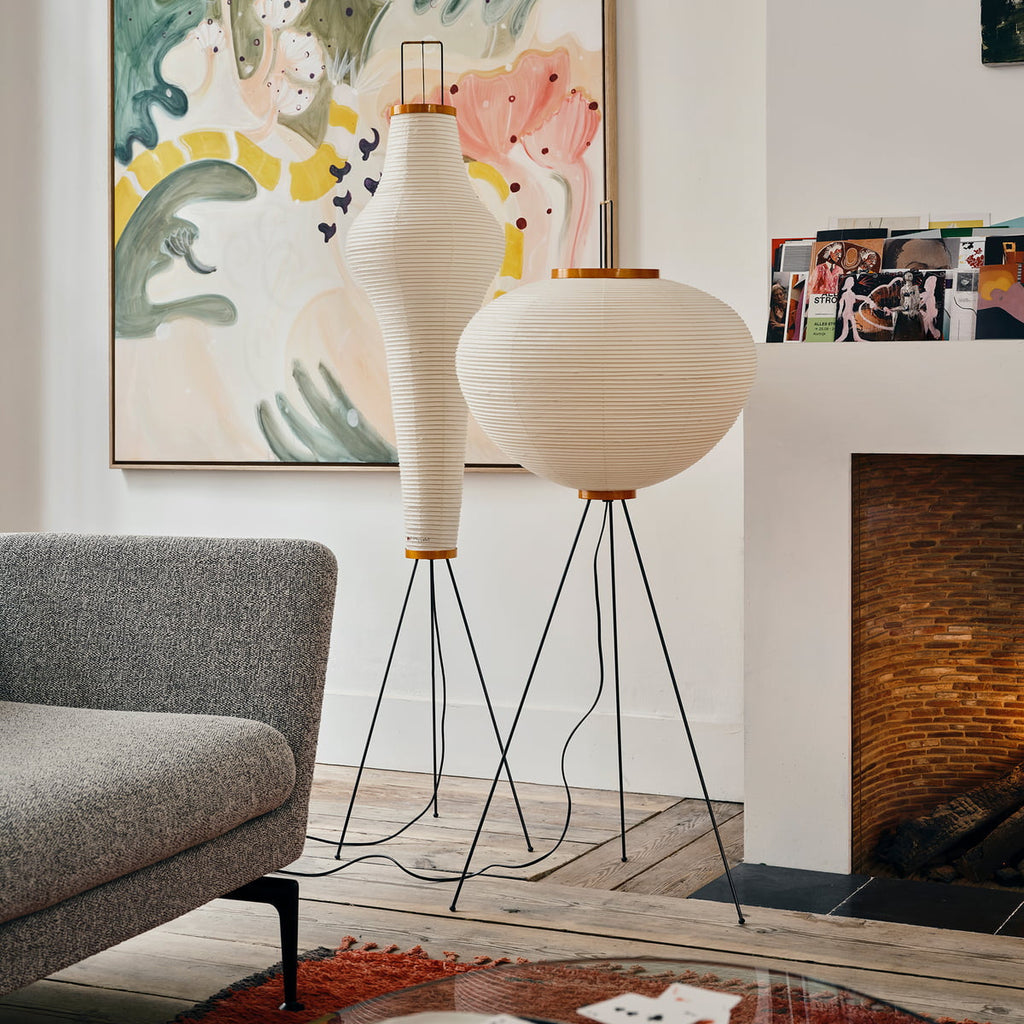Hikaru Minimalist Design Floor Lamp — Soft Ambient Glow Rice Paper Shade