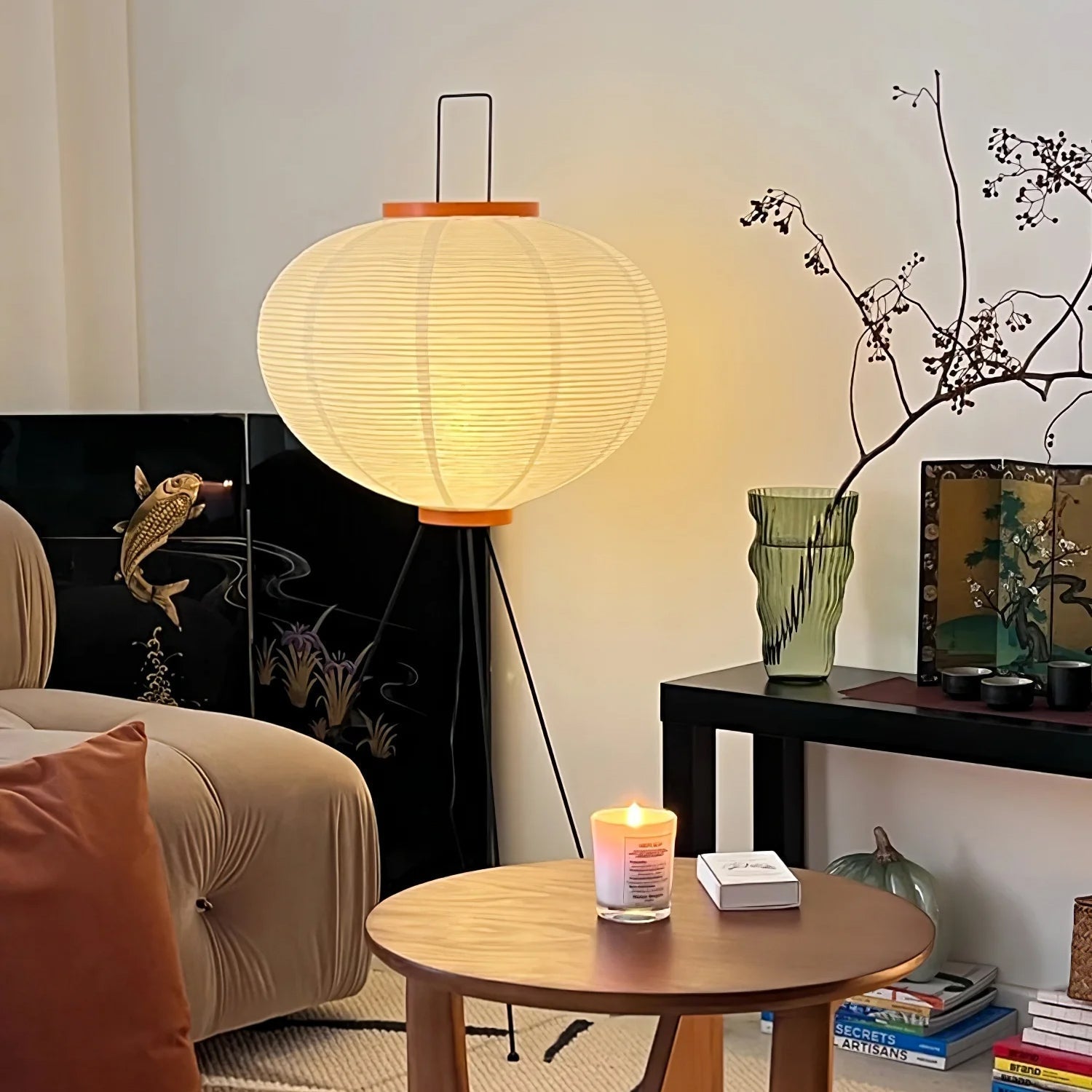 Hikaru Minimalist Design Floor Lamp — Soft Ambient Glow Rice Paper Shade