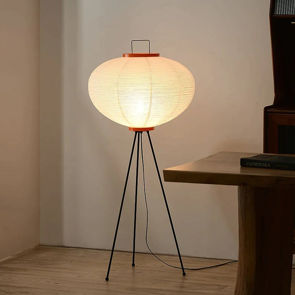 Hikaru Minimalist Design Floor Lamp — Soft Ambient Glow Rice Paper Shade