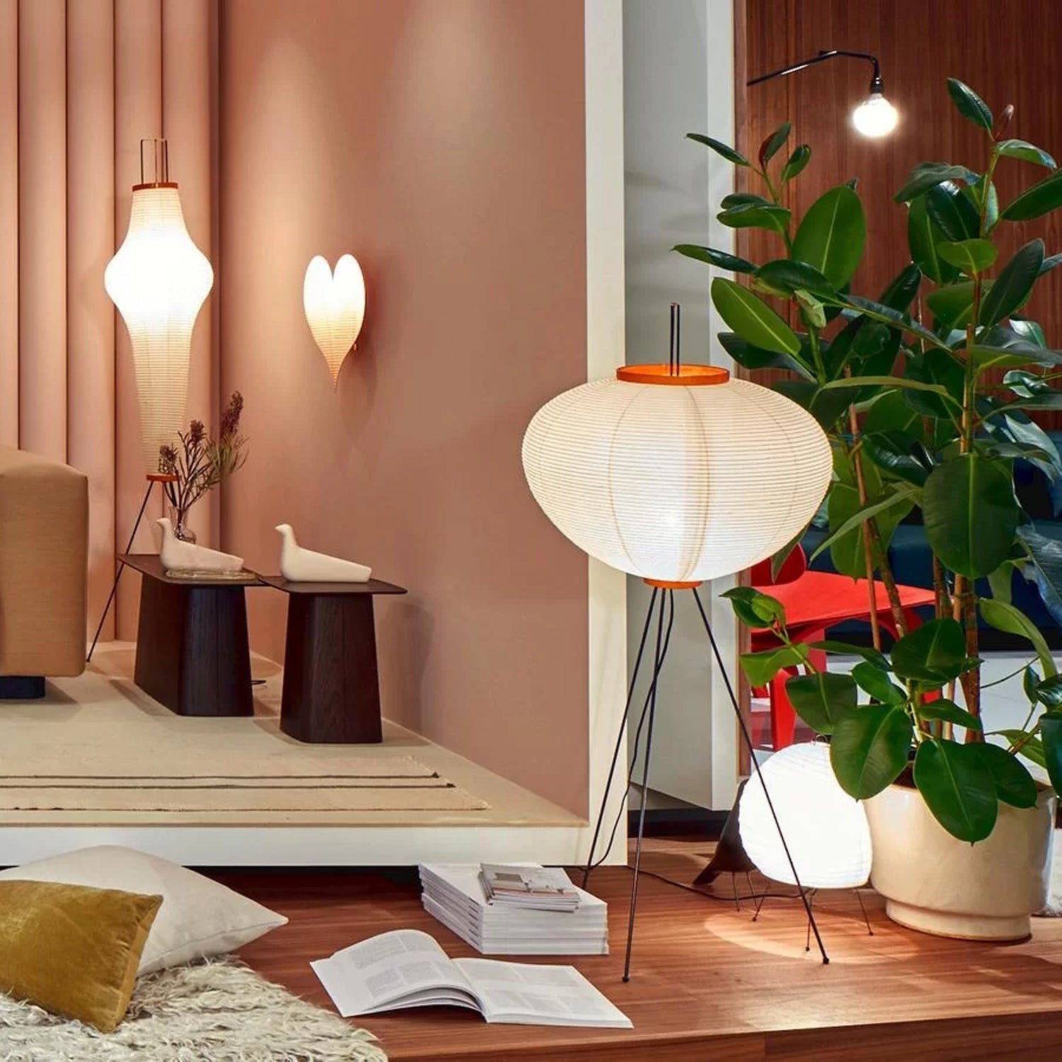 Hikaru Minimalist Design Floor Lamp — Soft Ambient Glow Rice Paper Shade