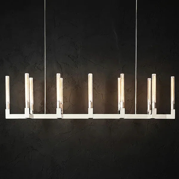 Round Brass Linear Chandelier | wildoxy