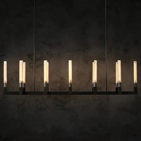 Round Brass Linear Chandelier | wildoxy