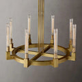 Round Brass Linear Chandelier | wildoxy