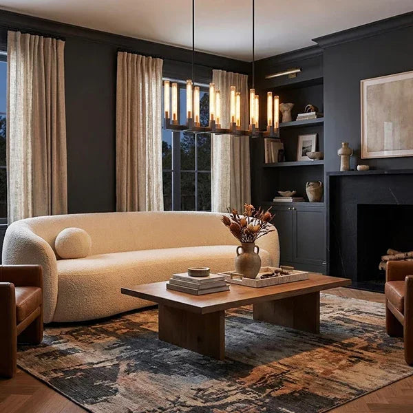 Round Brass Linear Chandelier | wildoxy