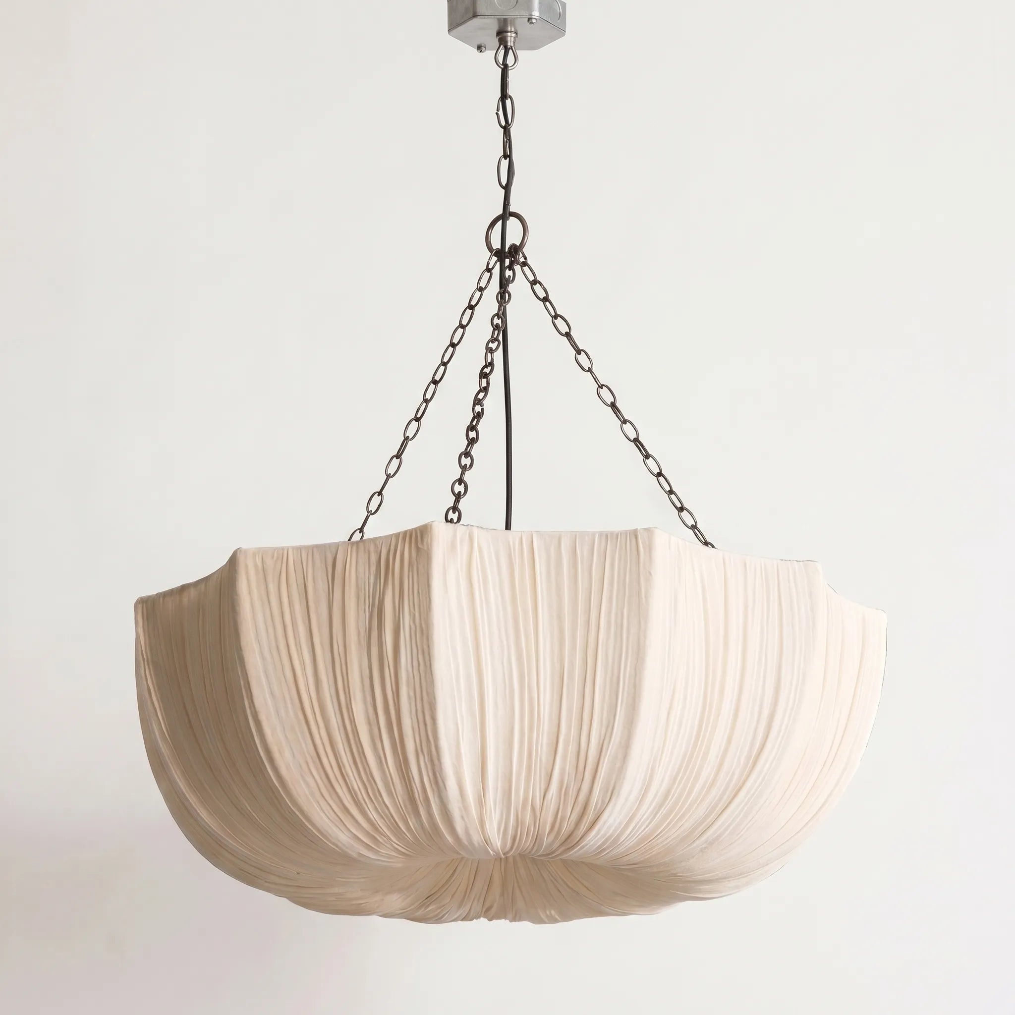 Ruched Shade Ceiling Lamp -  Illuminating Dining Spaces - Wildoxy
