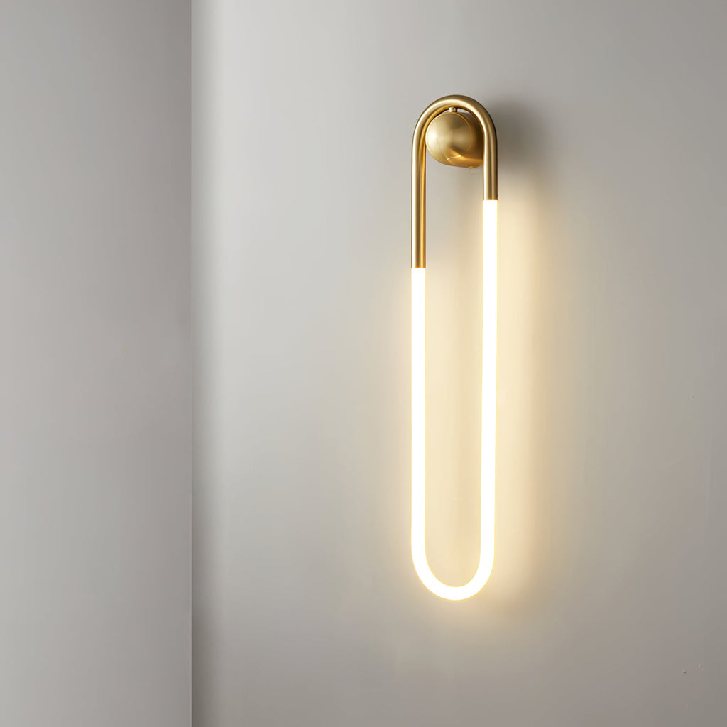 Modern LED Wall Light | Brass & Black Minimalist Wall Lamp | Wildoxy
