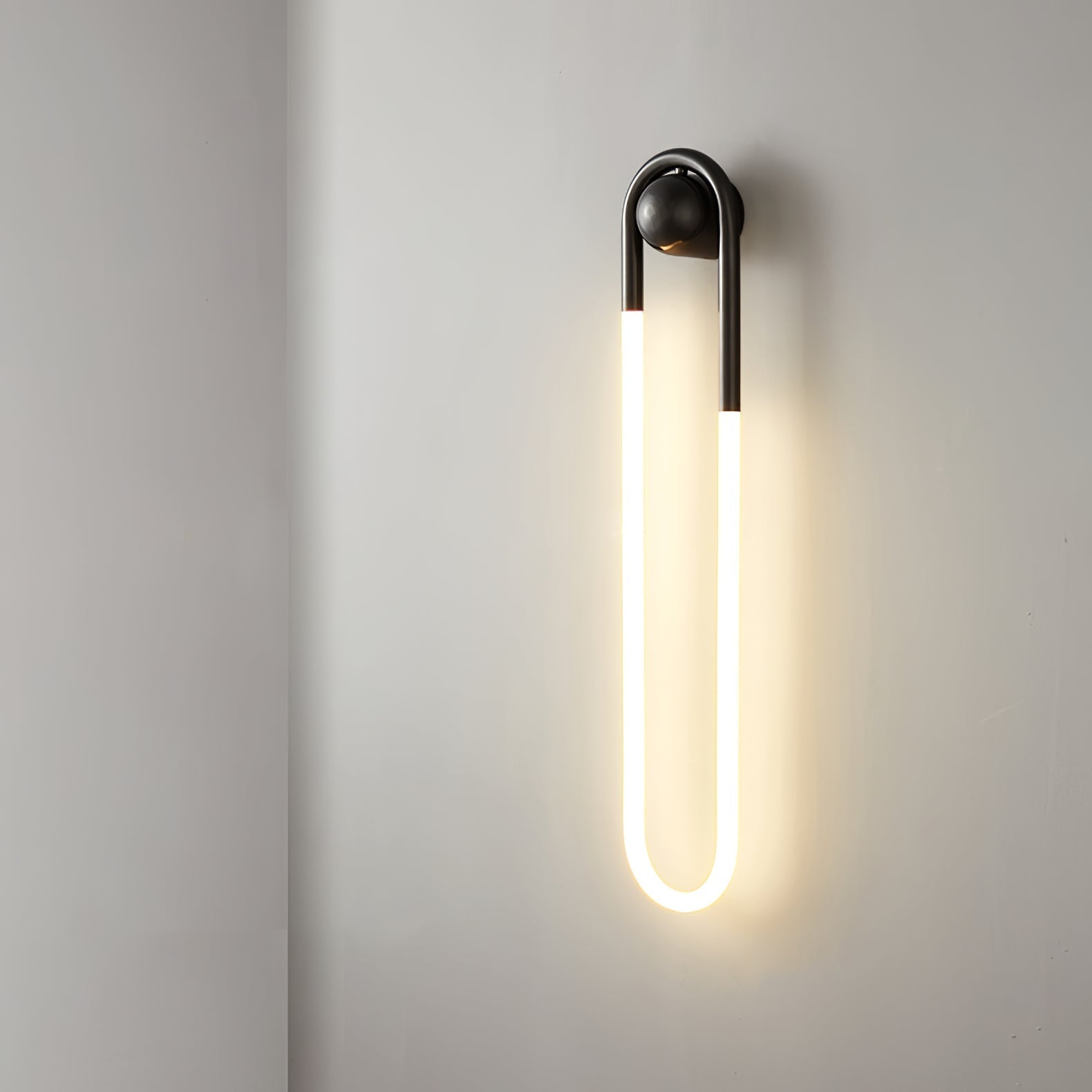 Modern LED Wall Light | Brass & Black Minimalist Wall Lamp | Wildoxy
