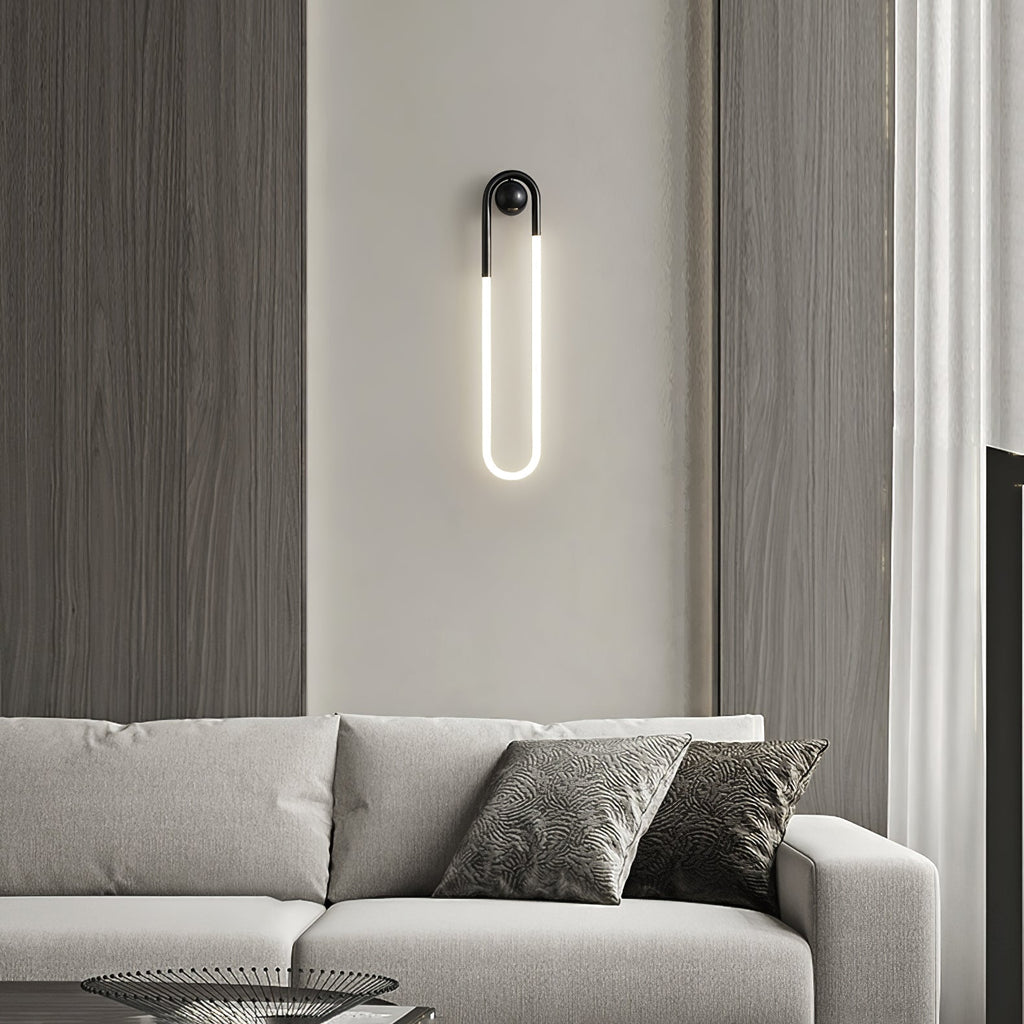 Modern LED Wall Light | Brass & Black Minimalist Wall Lamp | Wildoxy