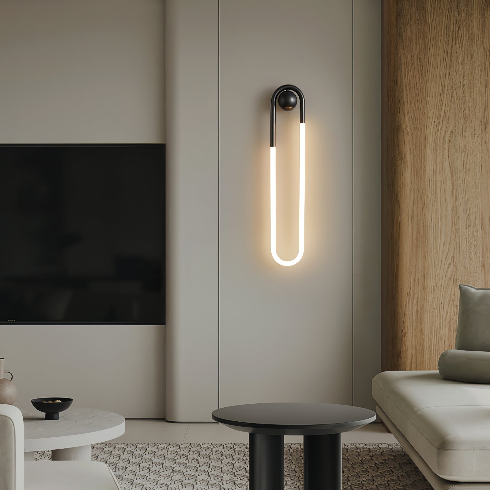 Modern LED Wall Light | Brass & Black Minimalist Wall Lamp | Wildoxy