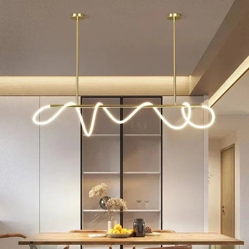 Solara 90-260V Dimmable LED Chandelier, Metal Frame Design