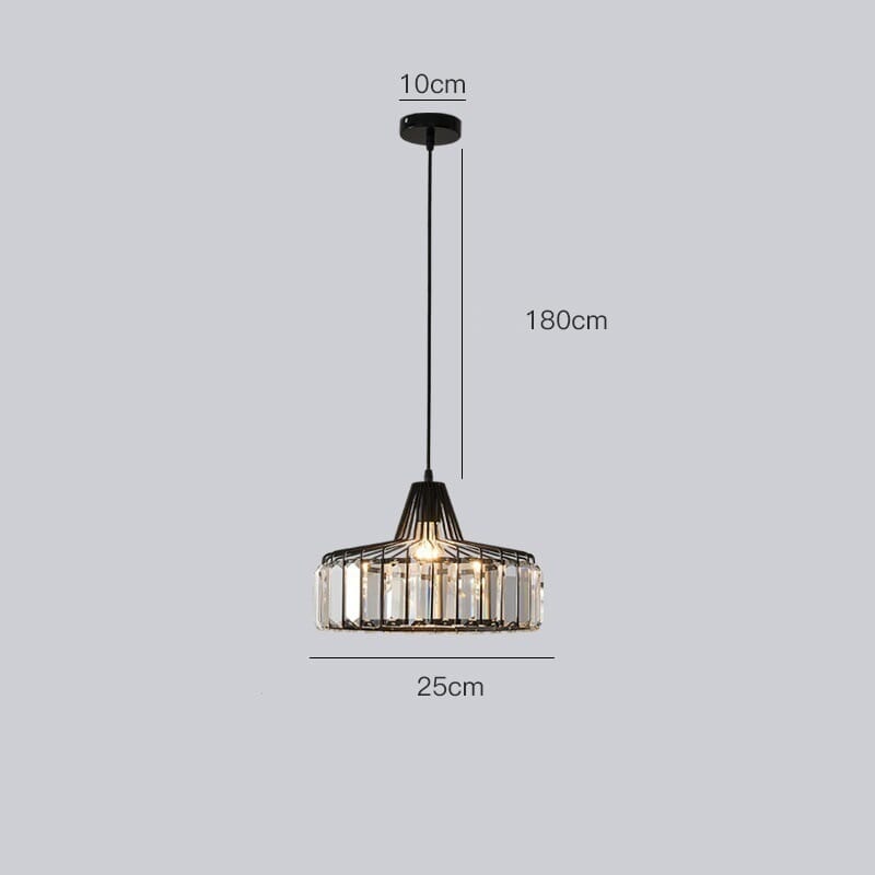 Lyra Prismatic Crystal Ceiling Pendant Light