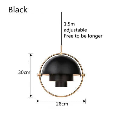 Modern Nordic Pendant Light | Sculptural Metal Suspension Lamp | Wildoxy