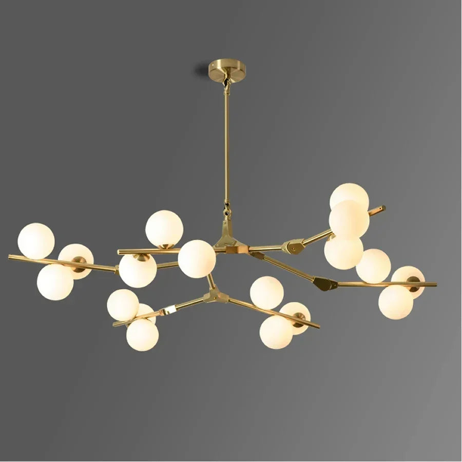 Grenlampe — mat glas i guld/sort, G4 LED, 12/18/24