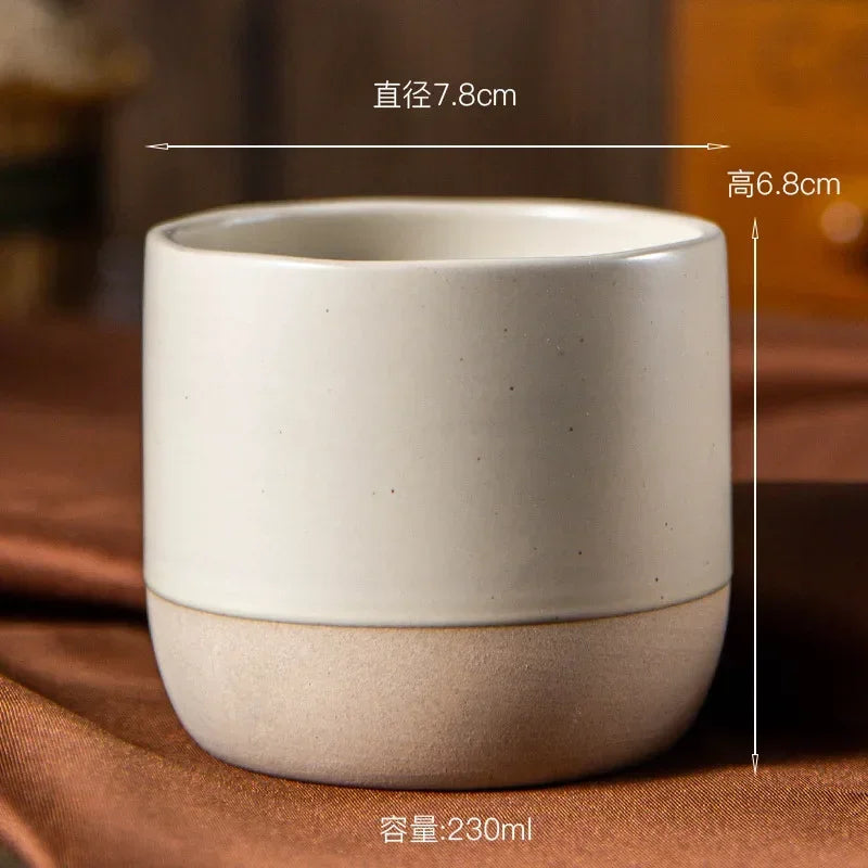 Käsintehty japanilainen wabi-sabi-keraaminen kuppi — 100ml, 180ml, 230ml