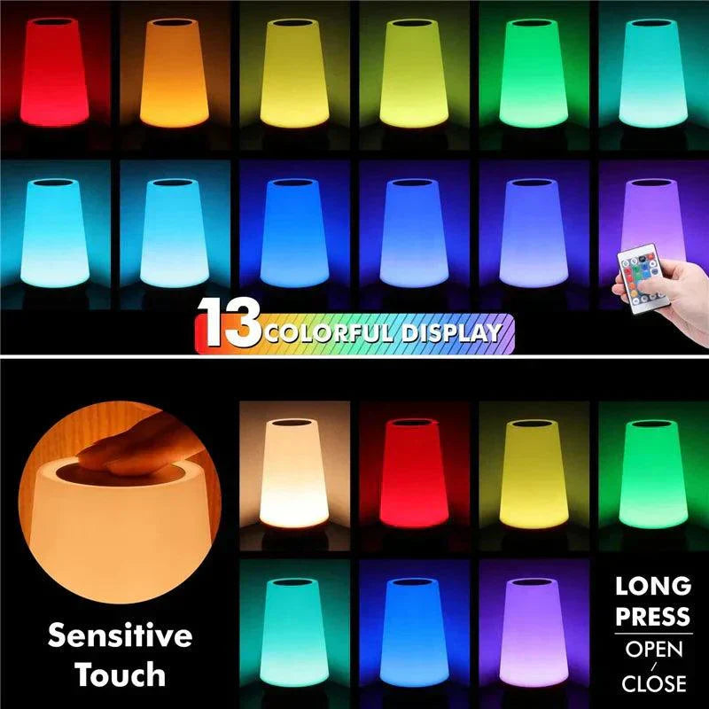 LumaWave Color Spectrum Night Lamp — USB Rechargeable, Cord-Free