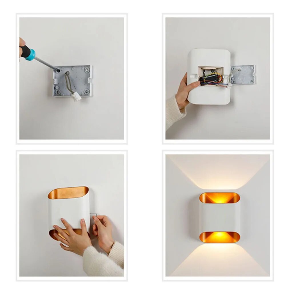Moderne LED-Außenwandleuchte — IP65 wasserdicht, Licht nach oben und unten