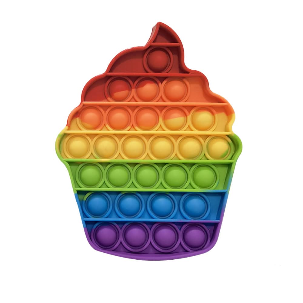 CalmWave Anti-Stress Ball — Pocket-Sized Push Pop Bubble Fidget, Rainbow