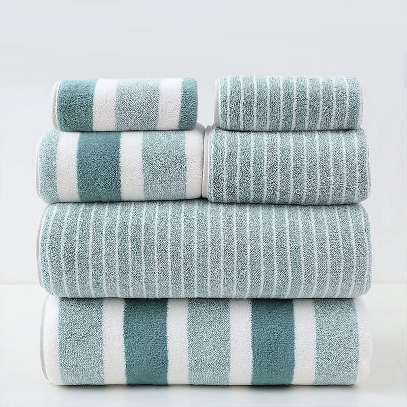 Spa Lovers Eight-Piece Coral Bath Towel Set — Ultra-Soft, Absorbent
