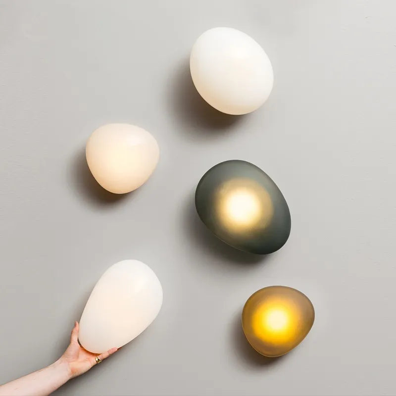 Lirena Colorful Glass Wall Lamp — Clear Acrylic Trim