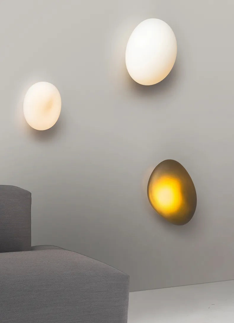Lirena Colorful Glass Wall Lamp — Clear Acrylic Trim