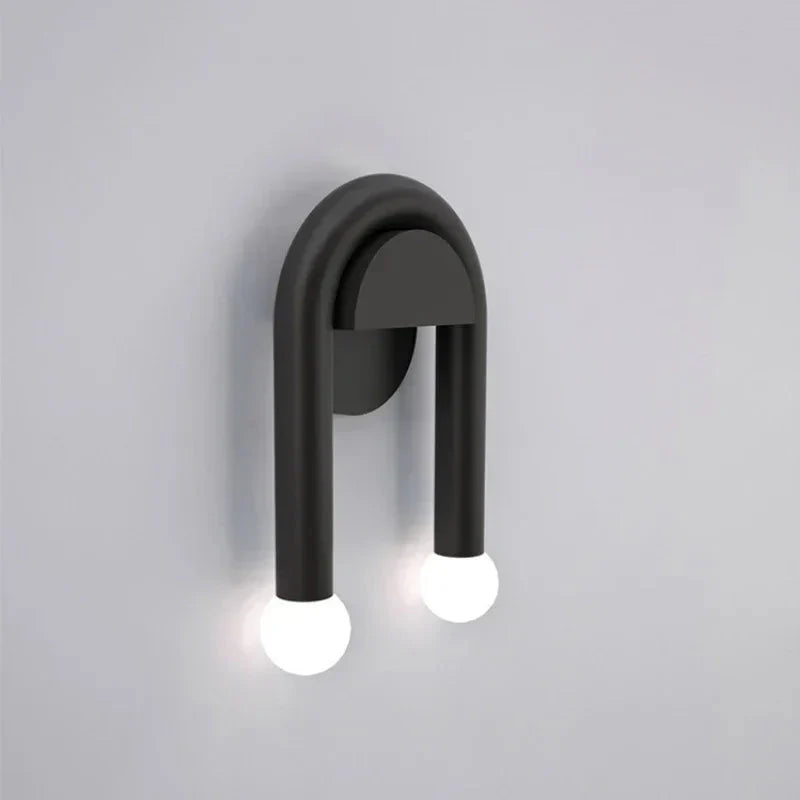 NovaRidge Dual LED E14 Metal Wall Sconce Lamp — Two-Headed Design, Bulbs Not Included