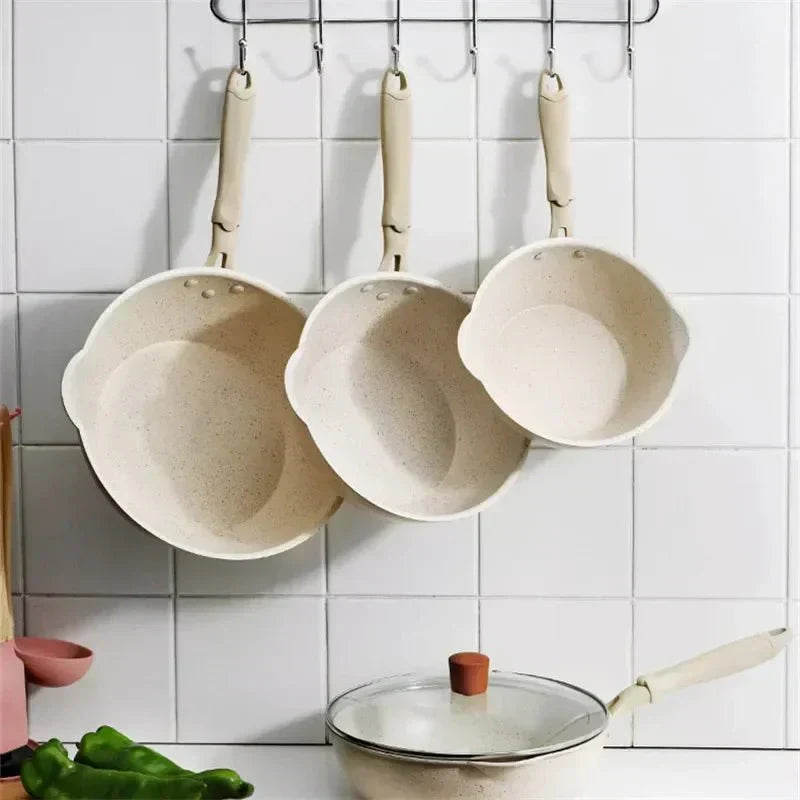 StoneNova Maifan Stone Deep Nonstick Wok Pan — Uniform Heat Distribution, Smooth Release Surface