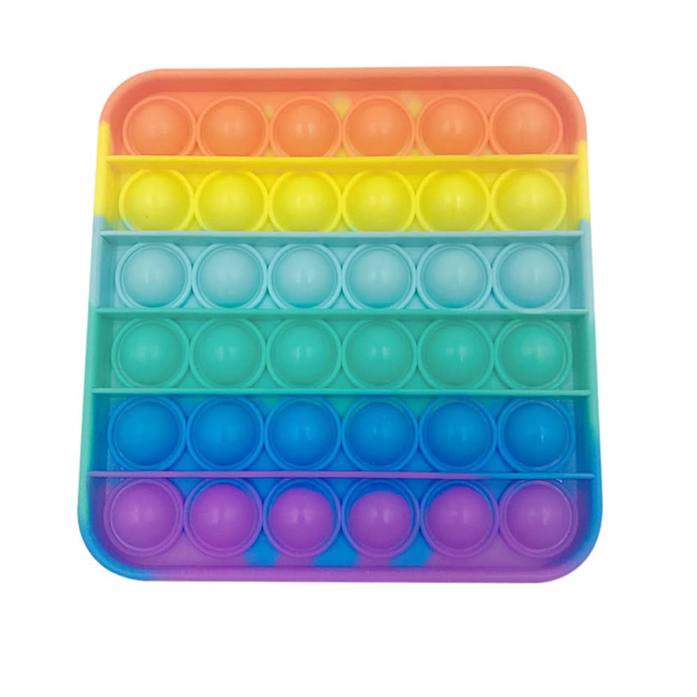 CalmWave Anti-Stress Ball — Pocket-Sized Push Pop Bubble Fidget, Rainbow