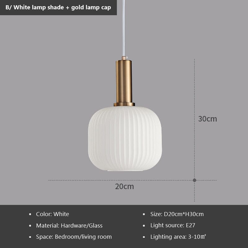 Rosalie Fluted Glass Pendant Lights — Warm Nordic Glow Design