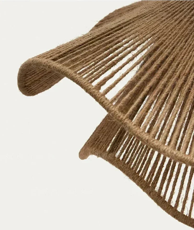 Tidecrest Natural Finish Jute Pendant Lamp — Warm Earthy Glow
