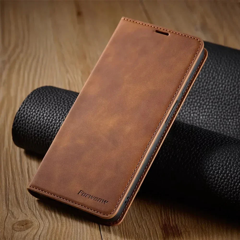 Magnetische Samsung-Leder-Klapphülle mit Kartenfach