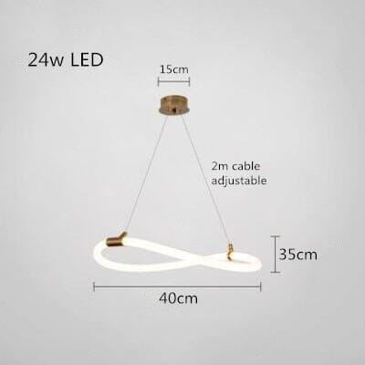 LumaTwirl LED Pendant Light — Warm Glow, Soft Shading Effect