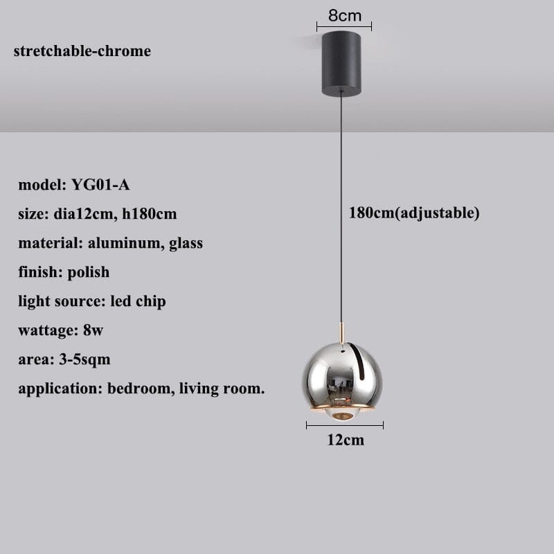 AstraLume Adjustable Tilt LED Pendant Light, Fully Dimmable