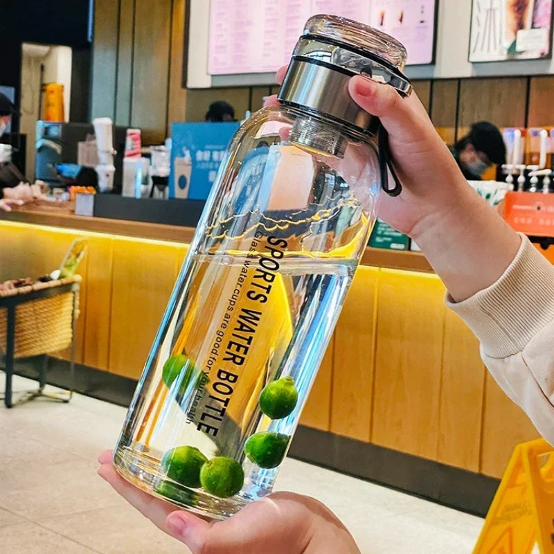 Cană transparentă pentru apă de 2-Liter — sticlă mare pentru băuturi