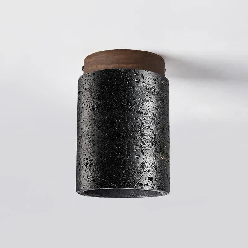 Vrimlie Aurora LED Lamp — Marble Base, Painted Wood Finish, Surface Mount Design