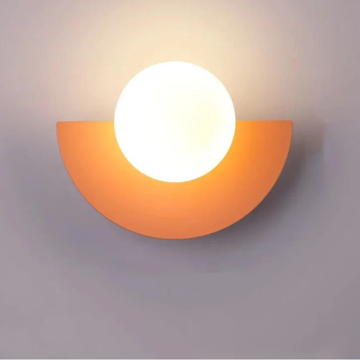 Lampă de perete LED cu design geometric modern — Abajur semicircular