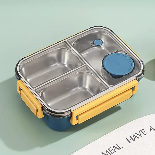 Isolerad lunchlåda — rostfritt stål, fack, läckagesäkert lock