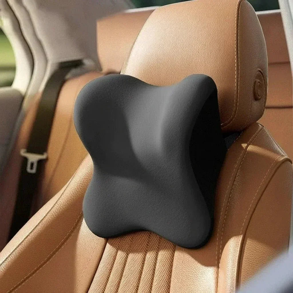 NovaNest Ergonomic Memory Foam Car Neck Pillow — Neck and Lumbar Support