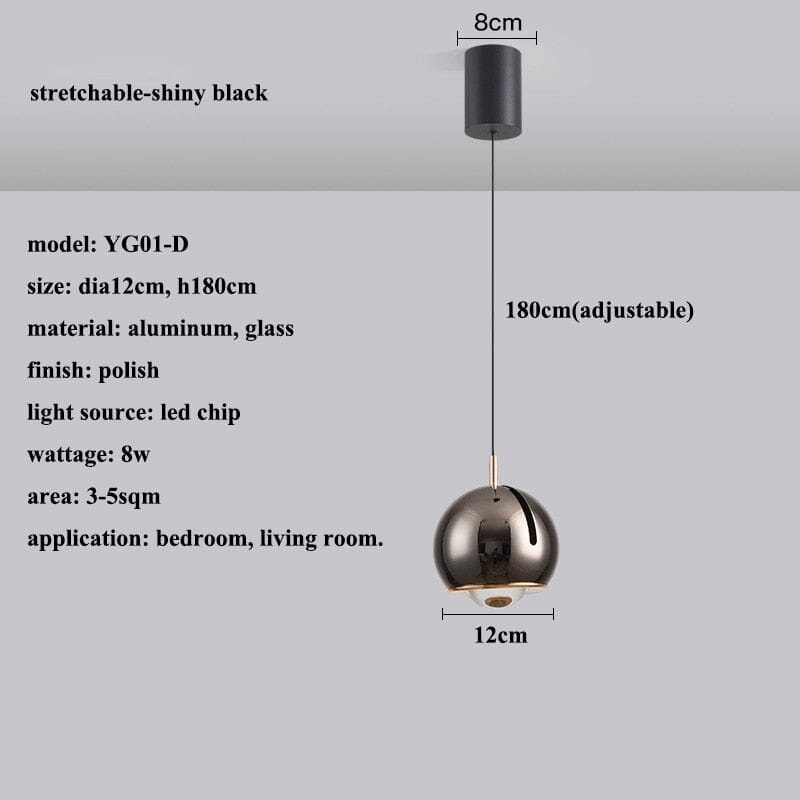 AstraLume Adjustable Tilt LED Pendant Light, Fully Dimmable