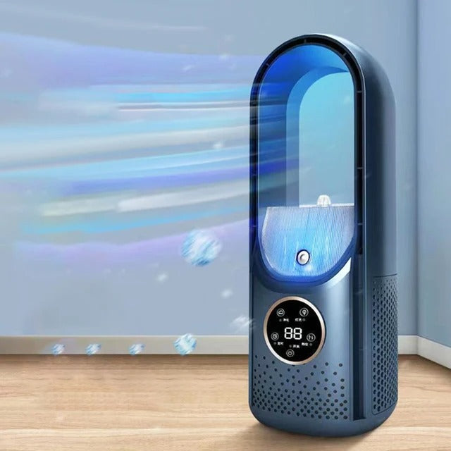 Kabelloser kompakter Luftkühler — Leiser USB-Ventilator, 100ml Tank