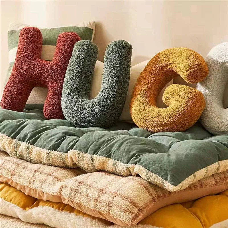 Alphabet Decorative Cushion – Soft Letter-Shaped Accent