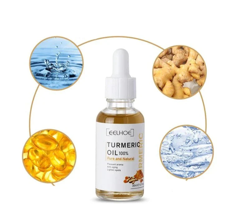 Kurkumiinakasvoseerumi 30ml — tasaisempi ihonsävy, tummien läiskien hoito