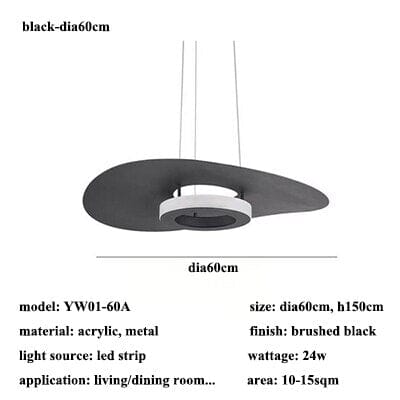 NovaLume Aluminum LED Pendant Lamp — Round Clear Glass Shades