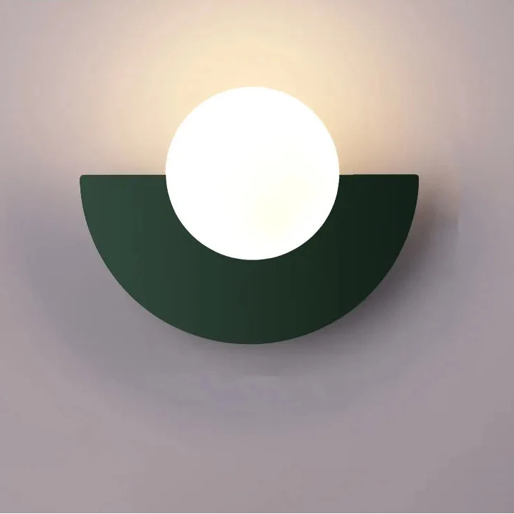 Lampă de perete LED cu design geometric modern — Abajur semicircular