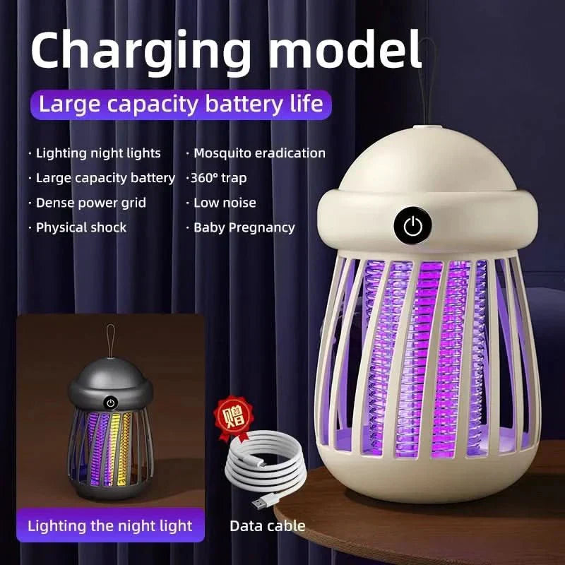 NovaGuard Mosquito Killer Lamp — 395nm UV Light, 3000V Electric Shock, Rechargeable